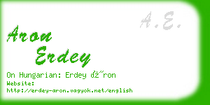 aron erdey business card